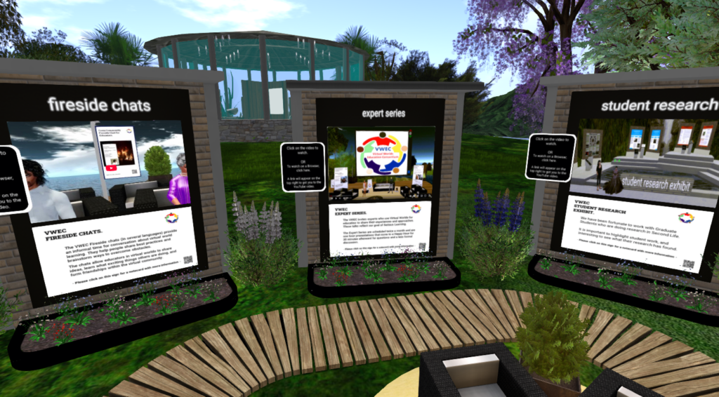 Left Side VWEC Display for Virtual Worlds Best Practices in Education 2025