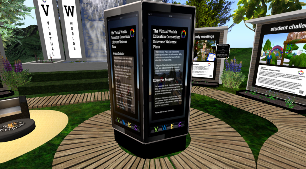 Center Post Shot 2 VWEC Display for Virtual Worlds Best Practices in Education 2025