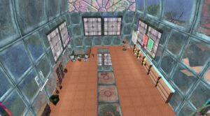 Downshot of Marly Marlena Music Library 2nd floor